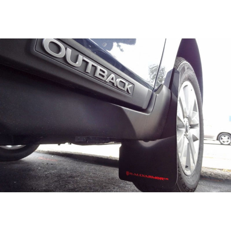 Rally Armor 15-19 Subaru Outback Black UR Mud Flap with Grey Logo - Durable Polyurethane Design