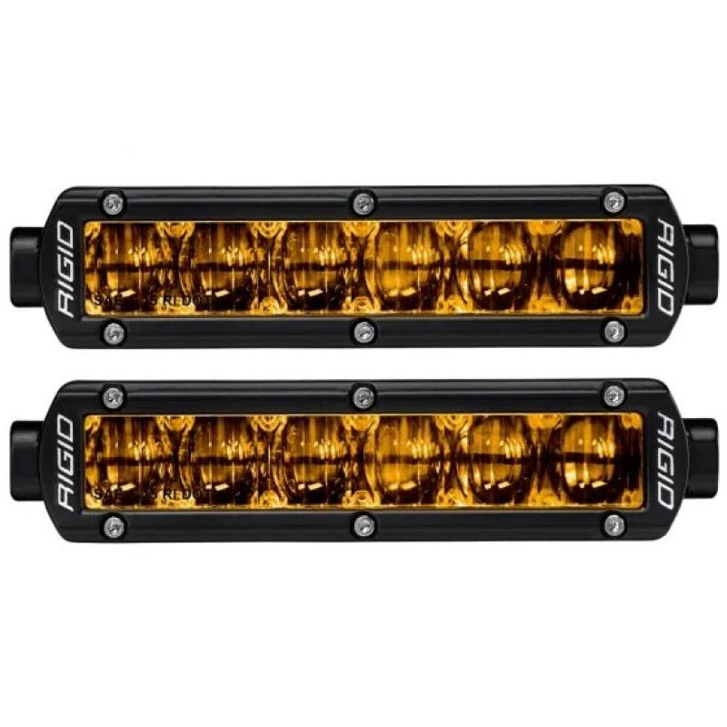 Rigid Industries 6-Inch SR-Series Pro Dot SAE Street Legal Selective Yellow Fog Lights (Pair) - Part #rig906704