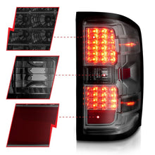 Load image into Gallery viewer, ANZO 15-19 Chevy Silverado 2500HD/3500HD LED Tail Lights with Smoke Lens and Chrome Housing