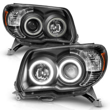 Load image into Gallery viewer, ANZO 2006-2009 Toyota 4Runner Projector Headlights with Halo and Black Housing - Pair