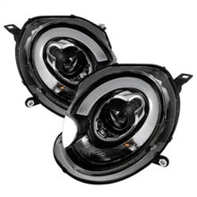 Load image into Gallery viewer, Spyder Mini Cooper 2007-2012 Projector Headlights with Halogen Model * Black DRL Style, Part #PRO-YD-MC07-DRL-BK