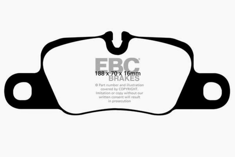 EBC Redstuff Ceramic Low Dust Rear Brake Pads for Porsche 911 (991) and Panamera