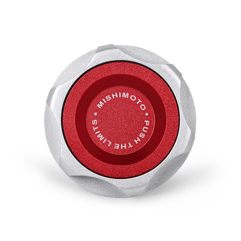 Mishimoto CNC Machined Billet Oil Filler Cap for Ford Mustang EcoBoost and Focus ST - Red