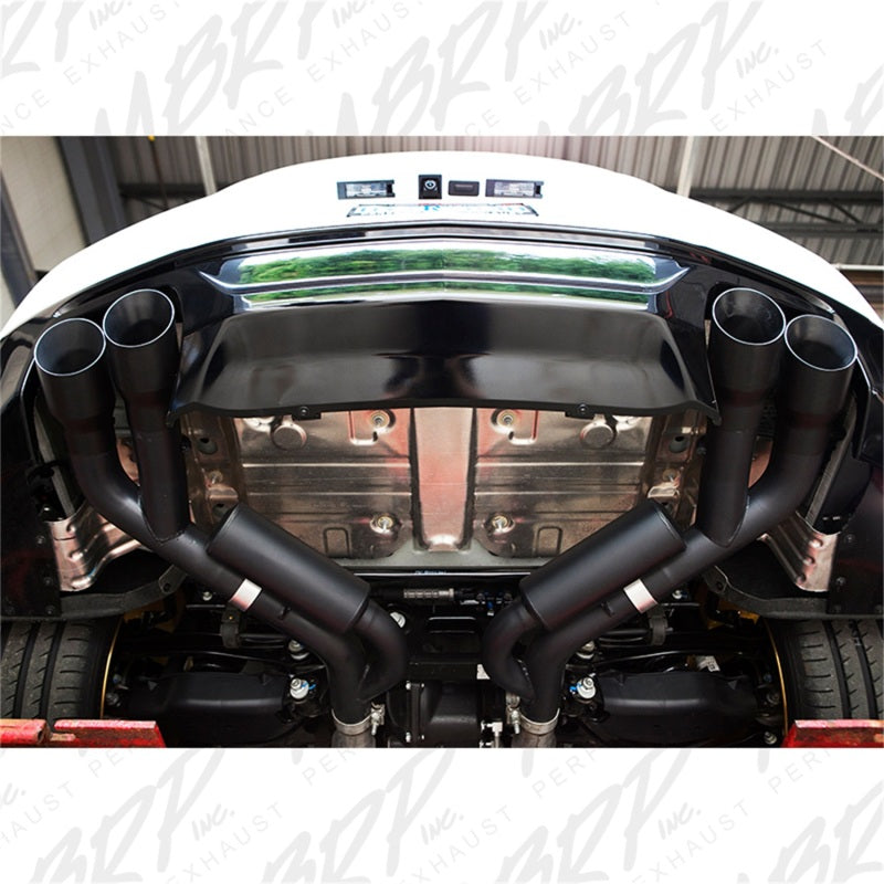 MBRP Armor BLK Series 2.5-Inch Black Coated Non-Active Dual Axle Back Exhaust System for 2018-2022 Ford Mustang GT