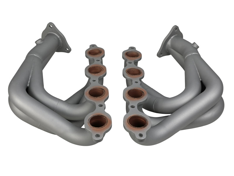 aFe Twisted 304SS Header for Chevrolet Corvette C8 6.2L V8 - Titanium Ceramic Coated