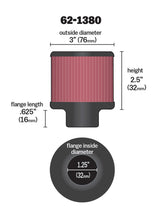 Load image into Gallery viewer, K&amp;N Engineering K&amp;N 62-1380 Rubber Base Crankcase Vent Filter with 1.25-Inch Flange, 3-Inch Outer Diameter