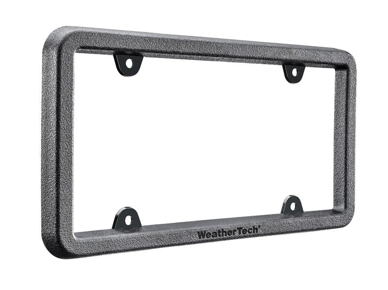 WeatherTech BumpFrame License Plate Frame, Black Satin Textured Finish, Part wet8ALPBF1