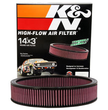Load image into Gallery viewer, K&amp;N Engineering Part E-1650 High-Flow Reusable Air Filter for GM V8 Engines and Classic Pontiac Firebird