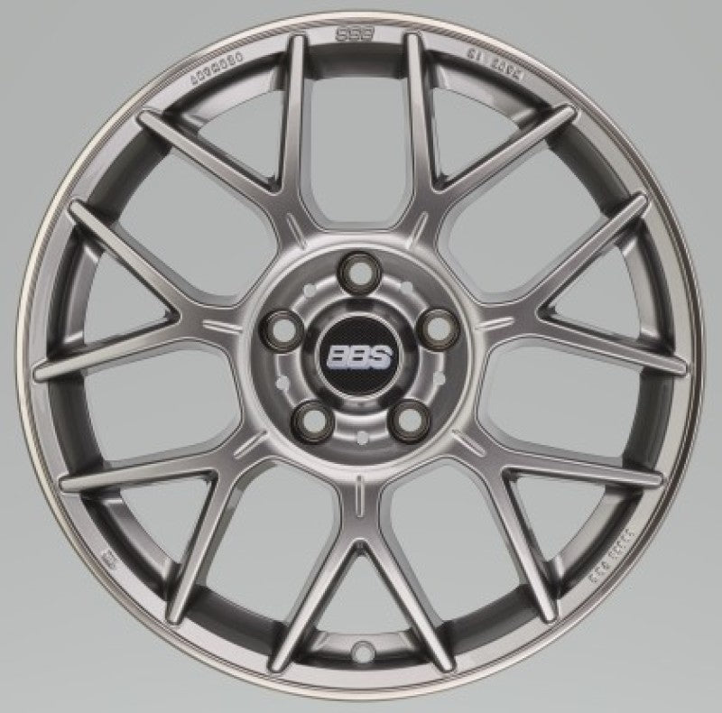 BBS XR 18x8 Gloss Platinum Alloy Wheel with 5x112 Bolt Pattern and 37mm Offset