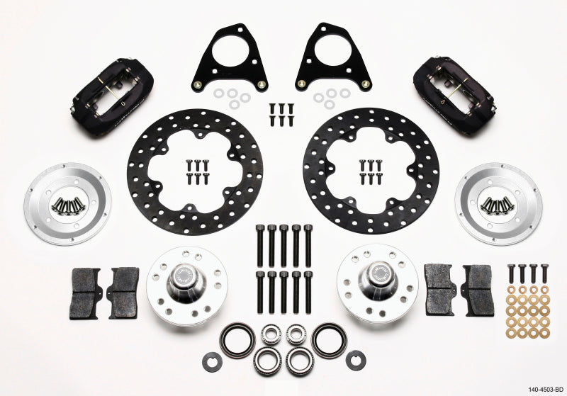 Wilwood Forged Dynalite Front Drag Kit with Drilled Rotor for 1985-1990 Ford Mustang