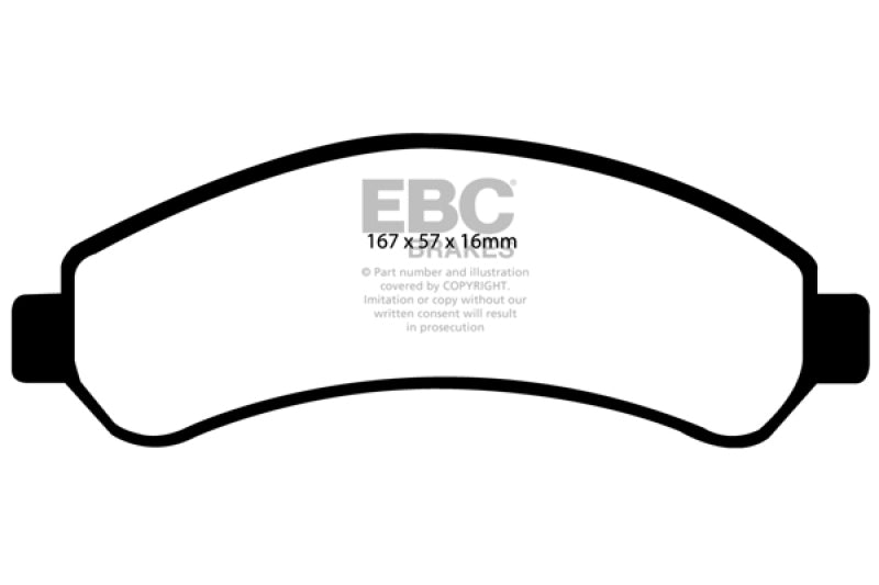 EBC Greenstuff 6000 Series Front Brake Pads DP61256 for Chevrolet Blazer and S10