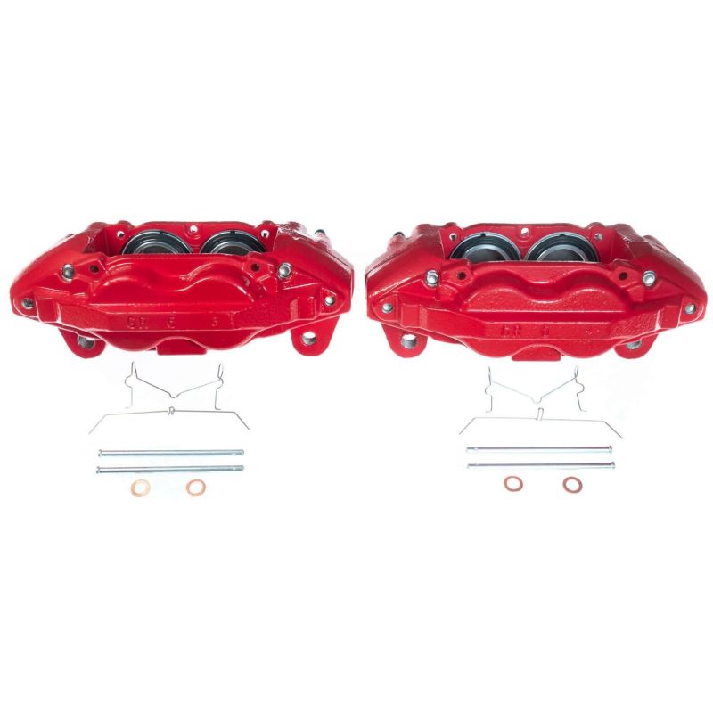PowerStop Powder Coated Red Brake Calipers for Toyota Sequoia and Tundra (Pair) * Part #PSB S7342