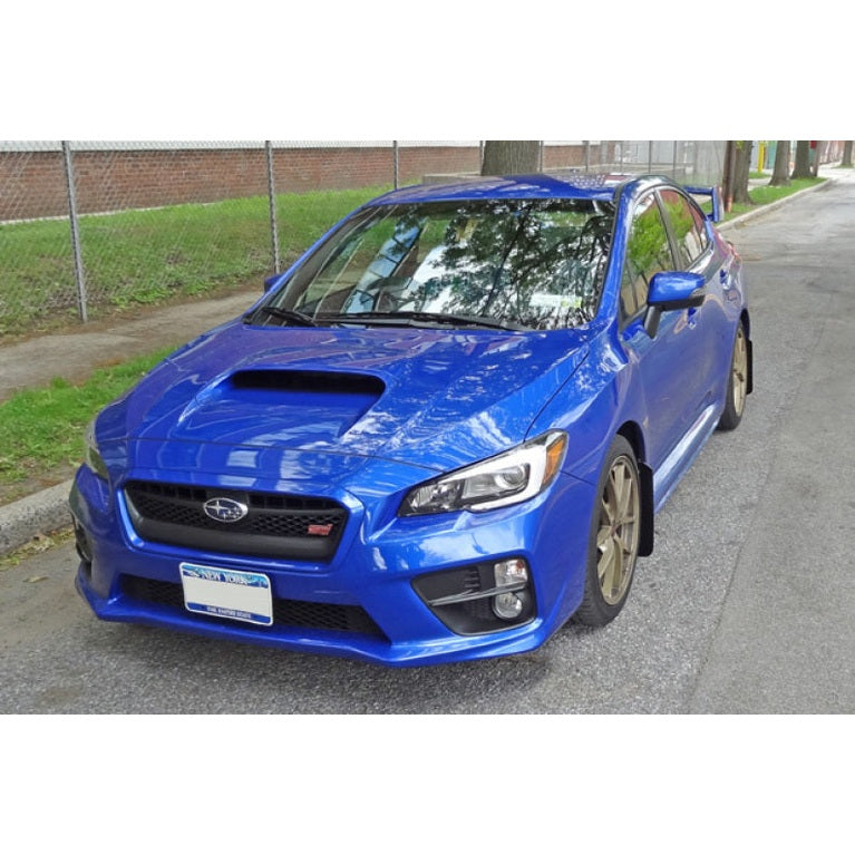 Rally Armor UR Series Mud Flaps for 2015-2018 Subaru WRX - Black with Light Blue Logo