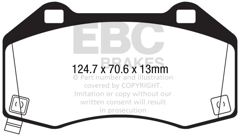 EBC Yellowstuff Front Brake Pads for 2015-2017 Mazda MX-5 Miata and 2016+ Fiat 124 Spider Abarth
