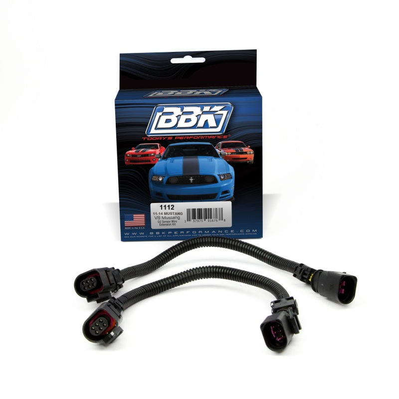 BBK Performance 11-14 Mustang GT Front O2 Sensor Wire Harness Extensions – Pair, 12 Inches