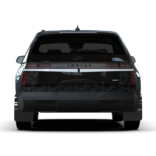 Rally Armor 2025 Hyundai Ioniq 5 XRT Black Mud Flap with Silver Battery Logo (Part Number: ralMF127-BAT-BLK-SIL)