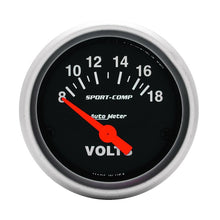 Load image into Gallery viewer, AutoMeter Sport-Comp 52mm Electronic Voltmeter Gauge (Part Number ATM3391)
