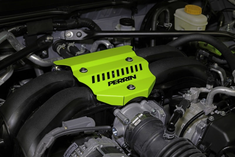 Perrin Performance Neon Yellow Engine Cover for 2022-2025 Subaru BRZ and Toyota GR86 - Part PSP-ENG-162NY