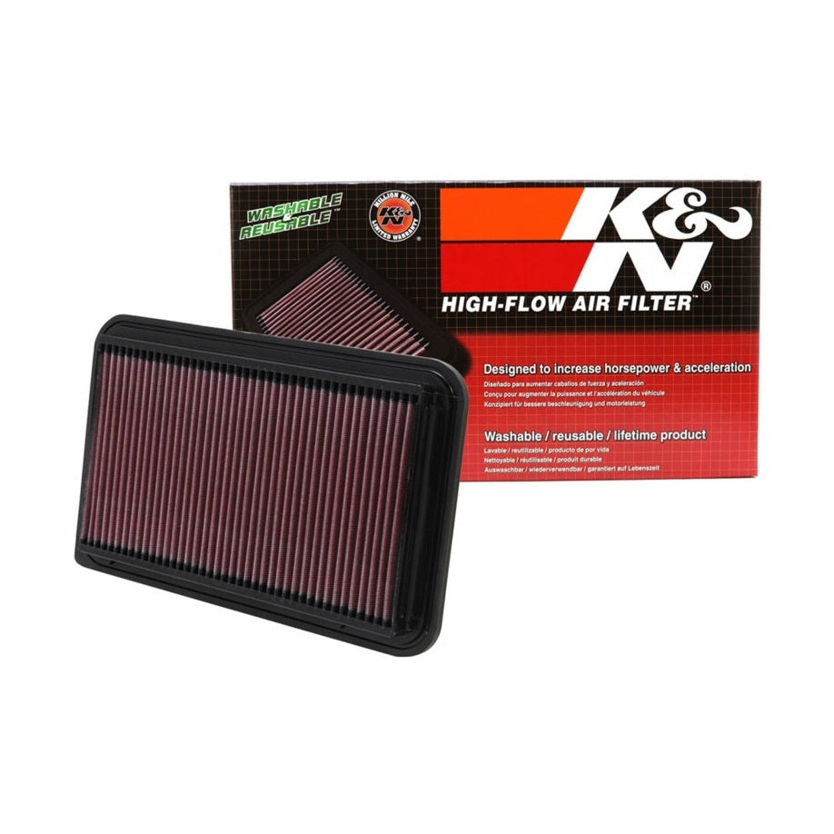 K&N Engineering Part 33-2260 High-Flow Reusable Air Filter for Toyota Camry, Lexus RX, and Sienna