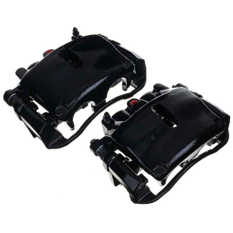 PowerStop PSB S4974BLK Powder Coated Brake Calipers for Ford F-150 (Pair with Brackets)