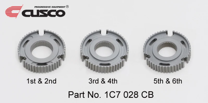 Cusco Reinforced Transmission Clutch Sync Hub Set for Toyota GR Corolla and Yaris (Part #cus1C7 028 CB)