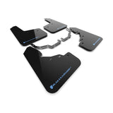 Rally Armor UR Series Mud Flaps for Toyota Land Cruiser 22-26 with Black UV-Resistant Urethane and Light Blue Logo