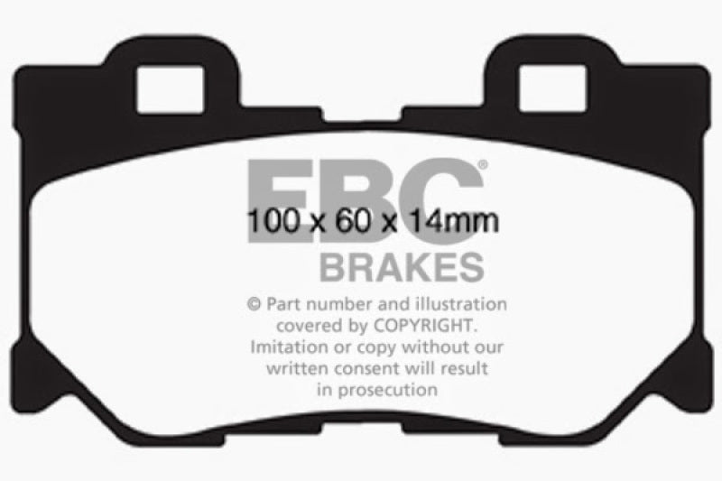 EBC Yellowstuff Rear Brake Pads for Nissan 370Z and Infiniti G37 - High-Performance Street and Track Use