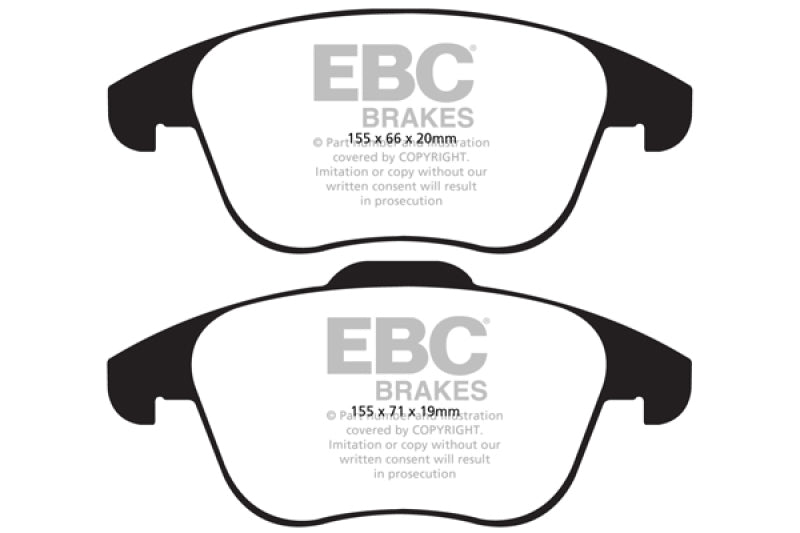 EBC Greenstuff 2000 Series Sport Brake Pads for Volkswagen Passat 2013-2015 * Front, Part No. EBCDP21997