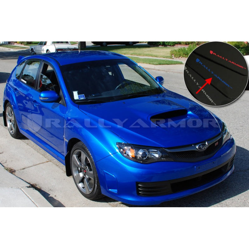 Rally Armor UR Series Black Polyurethane Mud Flaps for Subaru Impreza and WRX Hatchback