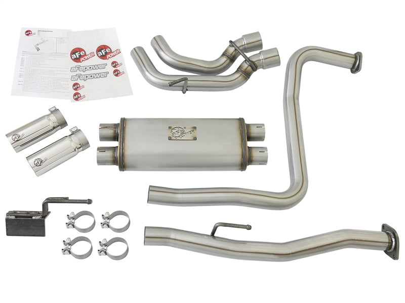 aFe Rebel Series 3-inch Stainless Steel Cat-Back Exhaust System with Polished Tips for 2004-2015 Nissan Titan V8 5.6L