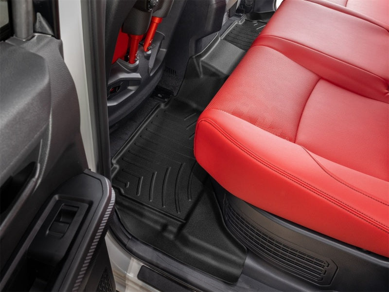 WeatherTech FloorLiner DigitalFit Rear Floor Liner Black for 2024-2025 Toyota Tacoma Hybrid Double Cab, Part Number 4418462