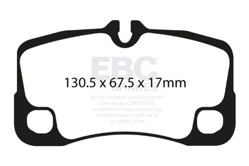 EBC DP51930NDX Bluestuff NDX Rear Brake Pads for Porsche 911 (997) 3.6 GT3