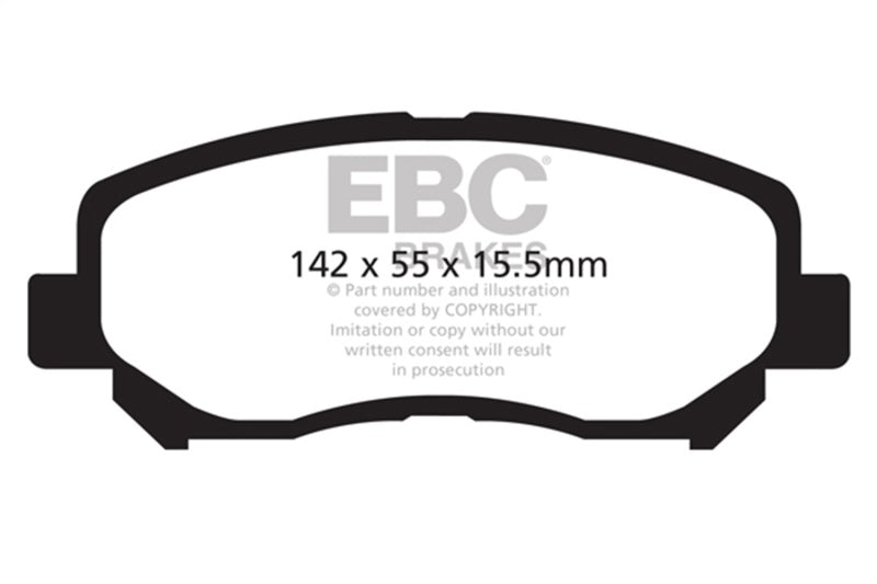 EBC Greenstuff 2000 Series Front Brake Pads DP22134 for Mazda CX-5