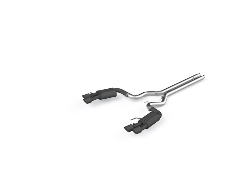 MBRP Armor BLK Series 3-Inch Dual Rear Cat Back Exhaust System for Ford Mustang GT (2018-2022), Black Coated