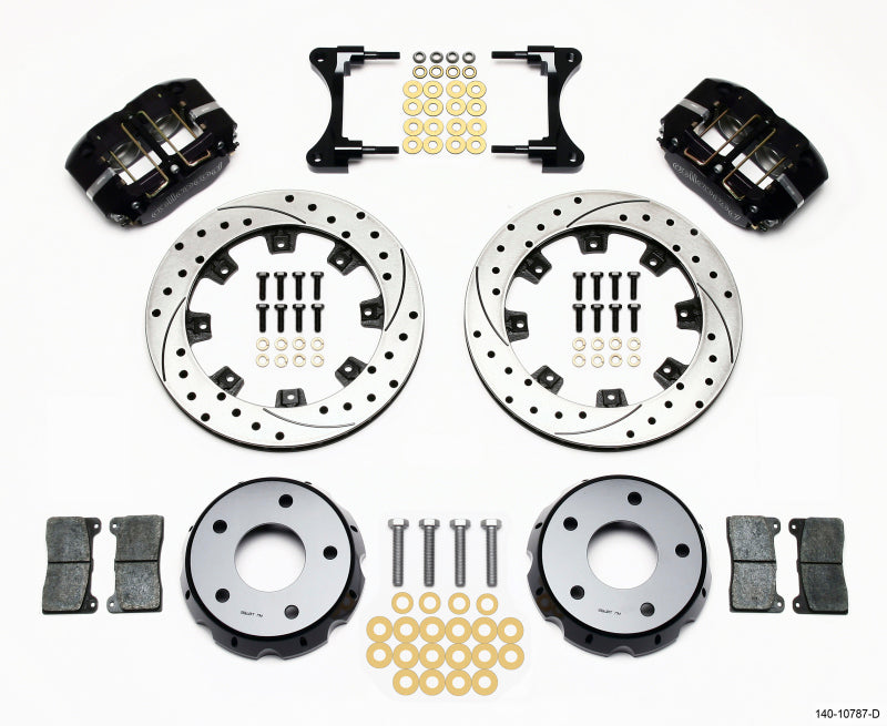 Wilwood Dynapro Radial Front Drag Kit 11.75-inch Vented Drilled Rotors for 1993-1997 Chevrolet Camaro and Firebird