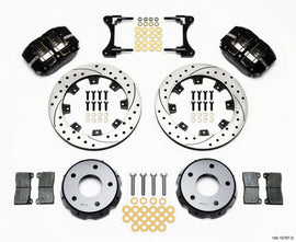 Wilwood Dynapro Radial Front Drag Kit 11.75-inch Vented Drilled Rotors for 1993-1997 Chevrolet Camaro and Firebird