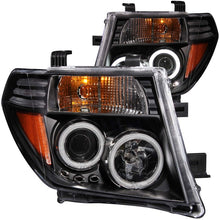 Load image into Gallery viewer, ANZO 2005-2008 Nissan Frontier Projector Headlights with Halo Black Housing, Pair
