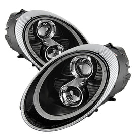 Spyder Porsche 911 2005-2009 LED Projector Headlights with Xenon/HID and DRL - Black