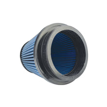 Load image into Gallery viewer, Injen NanoWeb Dry Air Filter Part No. X-1128-BB — 4-inch Flange, 5.5-inch Base, 5.4-inch Height, 4-inch Top