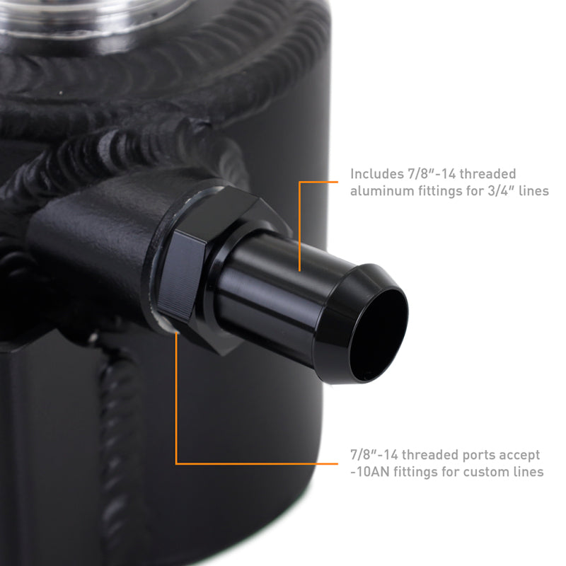 Mishimoto Universal Aluminum Coolant Expansion Tank for Toyota Tundra and Tacoma – Micro Wrinkle-Black Finish