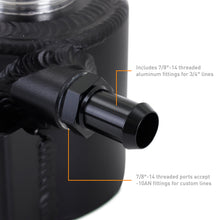 Load image into Gallery viewer, Mishimoto Universal Aluminum Coolant Expansion Tank for Toyota Tundra and Tacoma – Micro Wrinkle-Black Finish