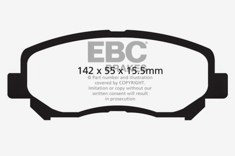 EBC Redstuff Ceramic Low Dust Front Brake Pads for Mazda CX-5 2013-2016