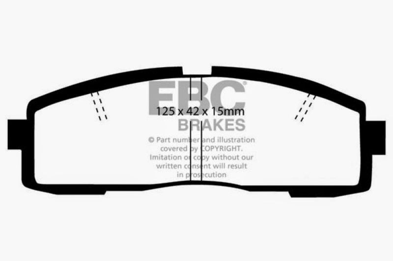 EBC Redstuff Ceramic Low Dust Rear Brake Pads for Toyota Supra (1986-1992) * Part Number EBCDP3608/2C