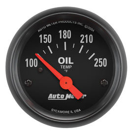 AutoMeter Z-Series 52mm Oil Temperature Gauge with 100-250°F Range