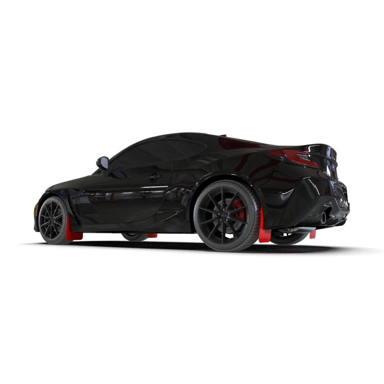 Rally Armor UR Series Red Mud Flap with Black Logo for Subaru BRZ and Toyota GR86