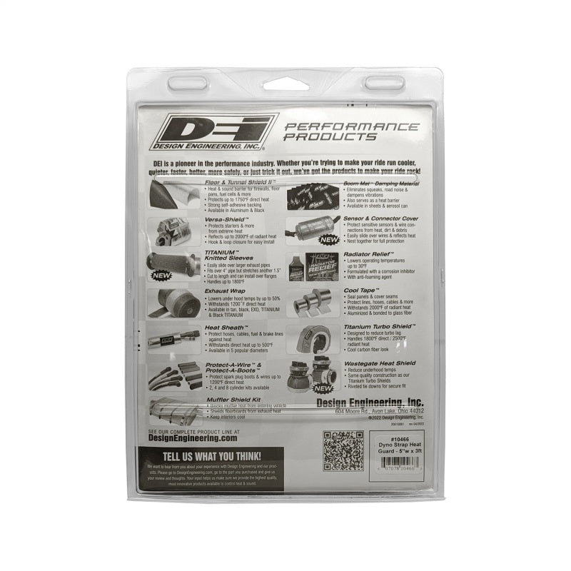 DEI Dyno Strap Heat Guard 36-inch x 5-inch Aluminum Heat Shield for Exhaust Protection