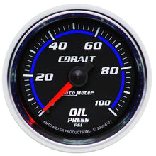 Load image into Gallery viewer, AutoMeter Cobalt 52mm 100 PSI Mechanical Oil Pressure Gauge for Automotive Performance