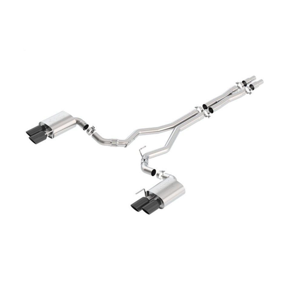 Borla ATAK Cat-Back Exhaust System for 2018-2023 Ford Mustang GT with Black Chrome Tips * Part #BOR140746BC