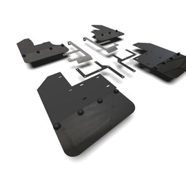 Rally Armor UR Series Black Mud Flaps with Metallic Black Logo for Jeep Gladiator (2020-2024)