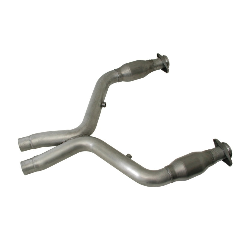BBK Performance 05-10 Mustang Short Mid X Pipe with Catalytic Converters and 2-3/4 Inch Tubing – Part Number BBK1637